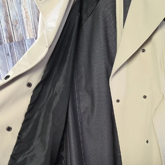 Calvin Klein Beige Trench Coat Size XXL - Picture 7 of 9